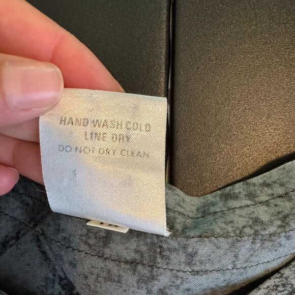 Women's Green & Black Tie-Dyed Lagenlook Maxi Dress, Button-Front, Boho Dress - Picture 7 of 8